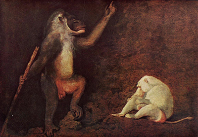 Pavian and Albino Makake George Stubbs